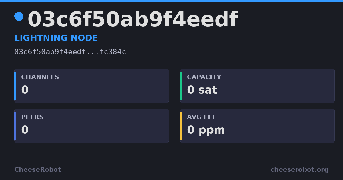 03c6f50ab9f4eedf Lightning Node